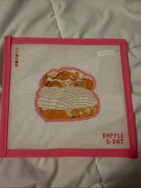 Cream Puff Needlepoint Canvas